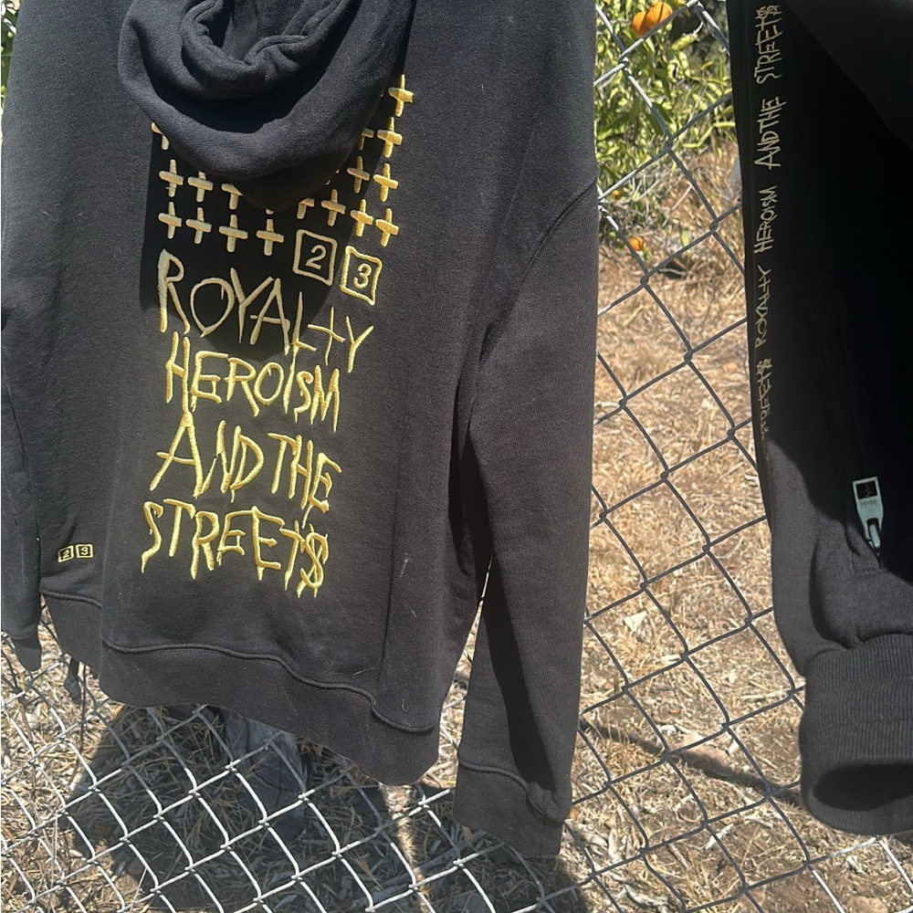 Ksubi Black Hoodie with Gold Graphics